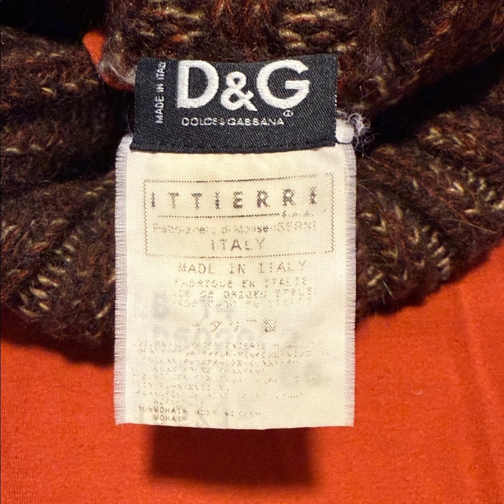 Dolce Gabbana Rust Long Sleeve Turtleneck Top M - Picture 9 of 13